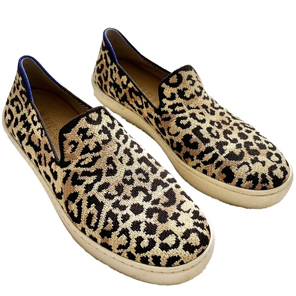 Rothy's Shoes - ROTHY’S Leopard Print Slip On Sneakers Camo Cat Women Size 7.5 Trendy Chic